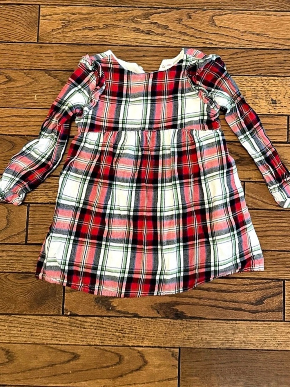 Cat & Jack Girls Plaid Long Sleeve Dress Size 4T